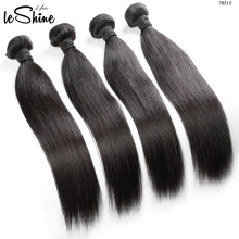 Paquetes del pelo de la muestra libre del precio al por mayor, armadura brasileña del pelo de la Virgen 8A, pelo humano natural de 100 para el negro